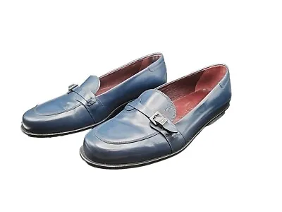 Tods Womens Blue Leather Loafers • $95