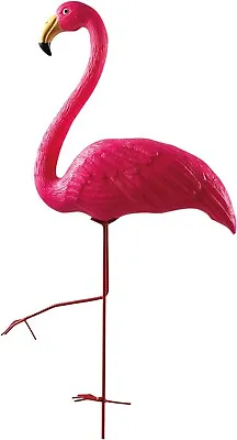 Weatherproof Garden Flamingo Ornament With Ground Spike Decor Durable PE Pink • £9.99