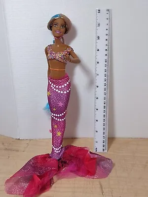 Mattel Barbie Mermaid Doll African American Brown Eyes Multicolored Hair • $13.99