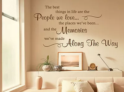 The Best Things In Life Are... Wall Art Quote Sticker Decal Modern Transfer • £21.95