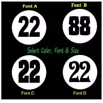 Vintage Look Meatball Race Car Numbers Vinyl Decals (2x) -  Select Size & Color • $26