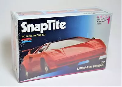 Monogram 1058 1/32 Scale SnapTite 1988 Lamborghini Countach Plastic Model Kit • $23.99