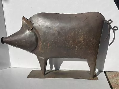 Metal Pig Sculpture • $49