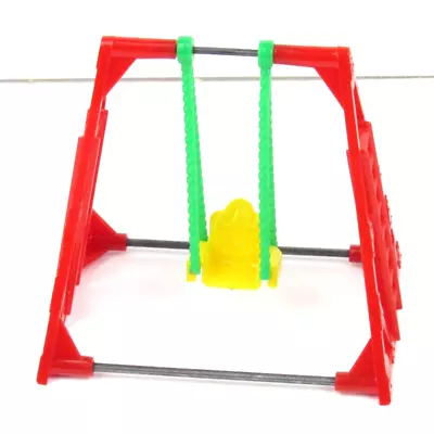 Acme Swing-Set Dollhouse Furniture Plastic 4  X 4  Vintage Red/Green/Yellow • $19.99