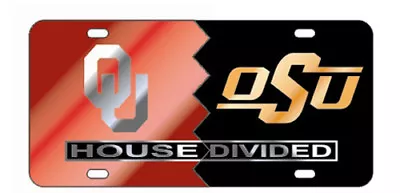 OU OKLAHOMA / OSU OKLAHOMA STATE HOUSE DIVIDED License Plate / Car Tag • $29.95