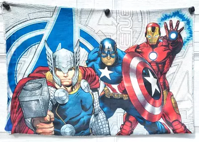 Marvel AVENGERS Pillowcase Thor Captain America Ironman Standard Size • $9.95