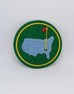 Green Golf Masters Red Flag Blue USA Sports Custom Embroidered Iron On Patch • $6.99