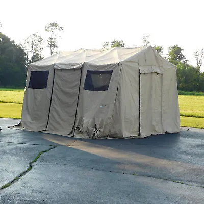U.S.Military Tent HDT Base X Shelter System MODEL 203 - TAN - 14x15 210sq Ft • $1695