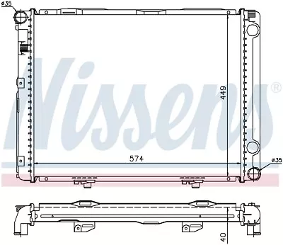 Radiator-DIESEL Std Trans Front Nissens 62731A Fits 1984 Mercedes 190D • $198.30