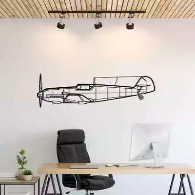 Wall Art Home Decor 3D Acrylic Metal Plane Aircraft USA Silhouette Bf 109E-3 • $87.99