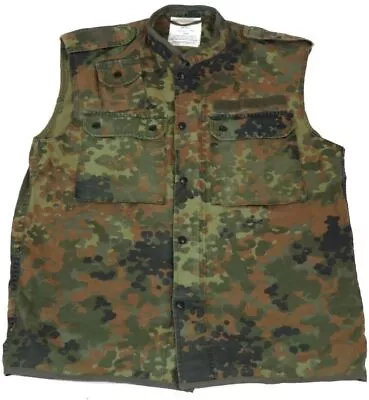 German Bundeswehr Flecktarn Vest Camo Military Fleck Shirt Army Woodland • $29.95