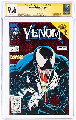 🔥 Venom: Lethal Protector 1 CGC 9.6 SS: Sam De La Rosa 1st Solo Title 1993 Whit • $128