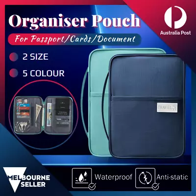 $13.45 • Buy Waterproof Passport Holder Travel Document Wallet RFID Bag Family Case Organizer