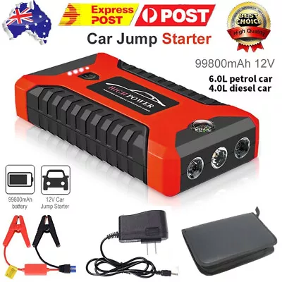 99800mAh 12V Car Jump Starter Pack Booster Charger Battery Power Bank Jumper • $58.99