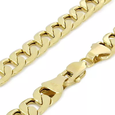 14K Yellow Gold 6.5mm Mens Curb Cuban Italian Link Chain Pendant Necklace 22  • $866.98