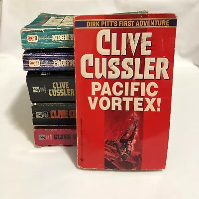 Clive Cussler Lot Of 6 Books - Deep Six Pacific Vortex Night Probe Inca Gold • $5.12