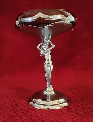 Farber Bros Krome Kraft Compote Nude Chrome Stem Cambridge Amethyst Insert • $35.99