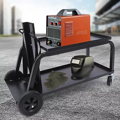 110LBS Welding Tool Cart Trolley 2 Layer Shelf For TIG MIG Welder Plasma Cutter • $63.68