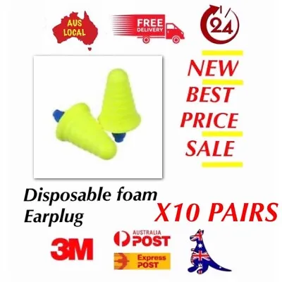 10X 3M -EAR Push-Ins™ Earplugs 318-1008 With Grip Rings Uncorded Poly Bag • $18.99