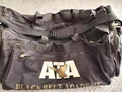 ATA Black Belt Academy Taekwondo Martial Arts 29  Duffle Bag Black And White • $21.50