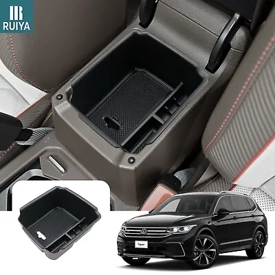 RUIYA Car Center Armrest Storage Box Organizer Tray Box For 2018-2024 VW Tiguan • $18.99