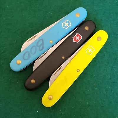 Vintage Estate Victorinox 100mm Gardener Swiss Army Pocket Knife Lot Of 3 • $34