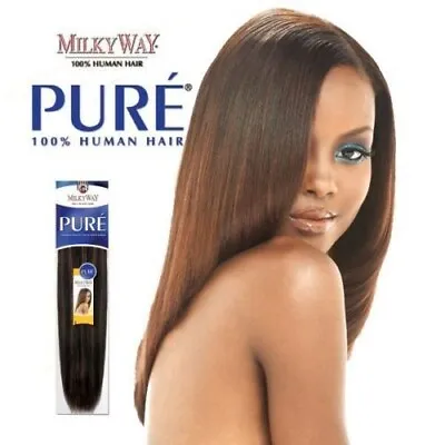 Milky Way PURE 100% Human Hair Yaki Weave 8  10  12  14  16  18  20  22  24  • $19.99