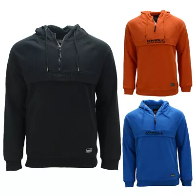 O'NEILL Mens Hoodies Long Sleeve Half Zip Casual Logo Top Pullover Hooded Jumper • £15.99