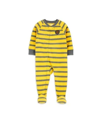 NWT Carters FLEECE Footed BLANKET SLEEPER Pajamas Toddler Yellow Boy LION • $13.99
