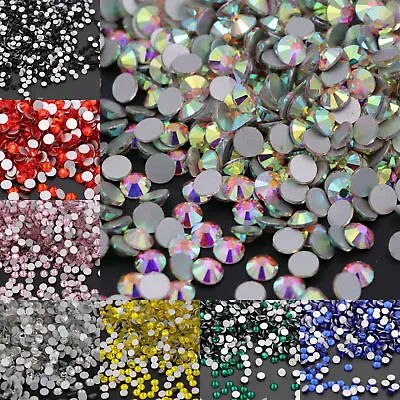 Crystal AB Non Hot Fix Rhinestones FlatBack Strass Garment Nail Art Decorations • $2.66