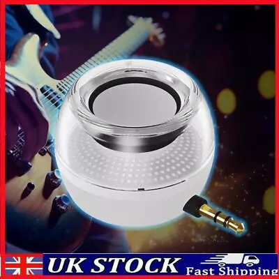 Mini Portable Speaker White External Speakers 3.5mm AUX For Smart Phone Tablet • £16.49