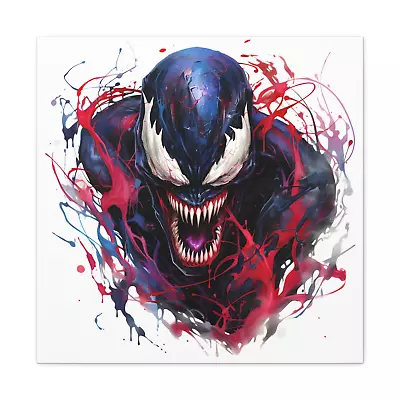 Marvel Venom Canvas Comic Super Villain Dark Fantasy Graffiti Wall Art Decor • £16.99