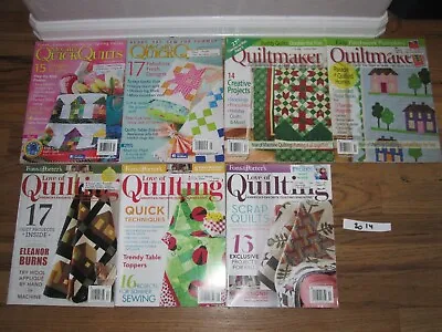 $15.99 • Buy Lot Of 7 McCalls Fons & Porter’s~Love Of Quilting Magazine 2014