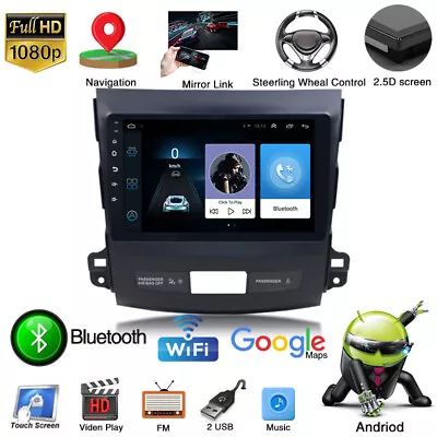 9 Inches Car Radio Stereo GPS Navi Player Android For Mitsubishi Outlander Xl 2 • $194.09