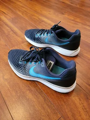 Nike Mens Air Zoom Pegasus 34 880555-411 Blue Running Shoes Lace Up Size 11 READ • $31