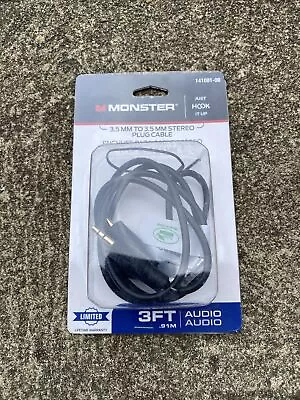 Monster Just Hook It Up 3 Ft. Stereo Plug Cable 3.5mm • $14.99