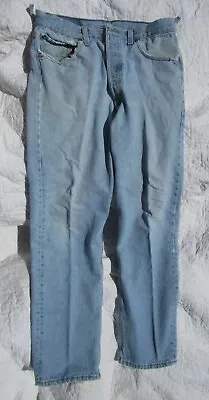 Cool Vintage Levis 501 XX Distressed Blue Denim Jeans Made In USA 32W X 31L • $30.11