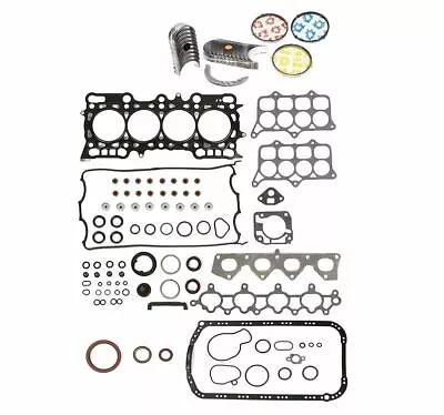 93-96 Honda Prelude V-Tec 2.2 H22A1 Full Gasket Set Piston Rings Engine Bearings • $139.95