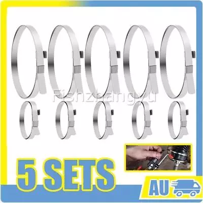 5 Sets CV Boot Clips Kit Stainless Steel Axle CV Joint Crimp Clamp Universal OZ • $9.45