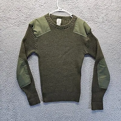 US Marine Corps Sweater Mens Size 42 Olive Green Commando Knitted Wool Pullover • $18.19