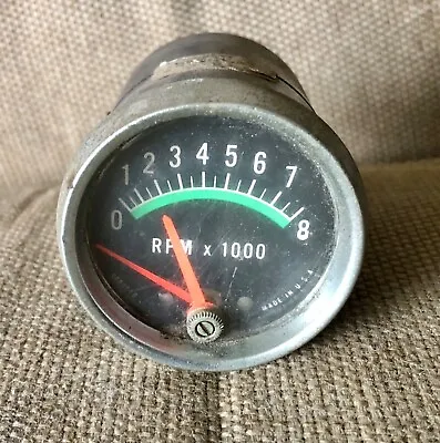 Vintage 1960's Tachometer 8000 RPM - 12 Volt - 8 Cylinder - 400004G Made In USA • $49.99