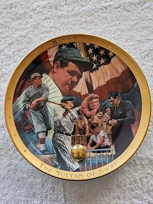 1995 Franklin Mint  The Legendary Babe Ruth  Plate - The Sultan Of Swat - EX  • $9.99