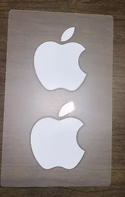 APPLE Logo Decals Original IPhone IPad MacBook White Stickers X 2 FREE SHIPPING! • £3