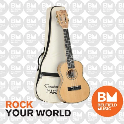 $129 • Buy Tanglewood TWT11B Tiare Concert Ukulele Cedar/Spalted Maple Uke W/ Bag - BLEMISH