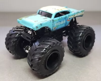 Hot Wheels Monster Jam Avenger Truck 1:64 Scale Diecast Light Blue Chevy Bel Air • £8.99