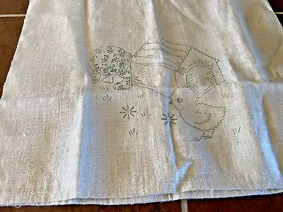 Vintage Dog And Duck Stamped Embroidery Towel • $12