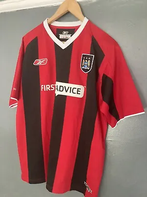 Manchester City Away Shirt 2003/04 Original REEBOK Size LARGE Adults Rare Anelka • £44.99