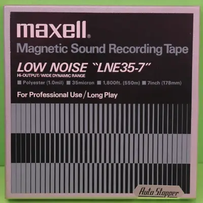 New Vintage MAXELL E35-7 High Output Low Noise Reel-to-Reel Tape 7  NOS • $14.95