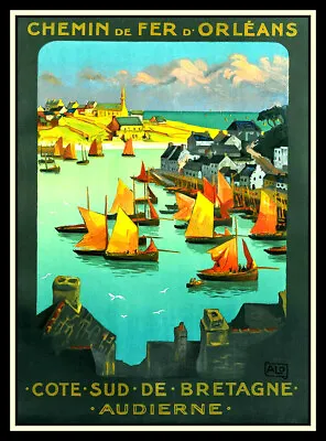 Chemin De Fer D'Orleans Vintage French Travel Poster Fridge Magnet 6x8 Large • $7.95