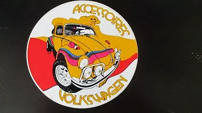 Original Vintage Volkswagen Beetle Accessories Sticker 11 Cm Diameter • $16.20